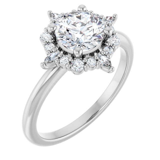 Halo Engagement Ring