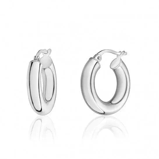 10k Gold Chunky High Polish Hoop Earrings - Biggar Diamonds