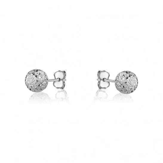 10k Gold Diamond Cut Ball Studs - Biggar Diamonds