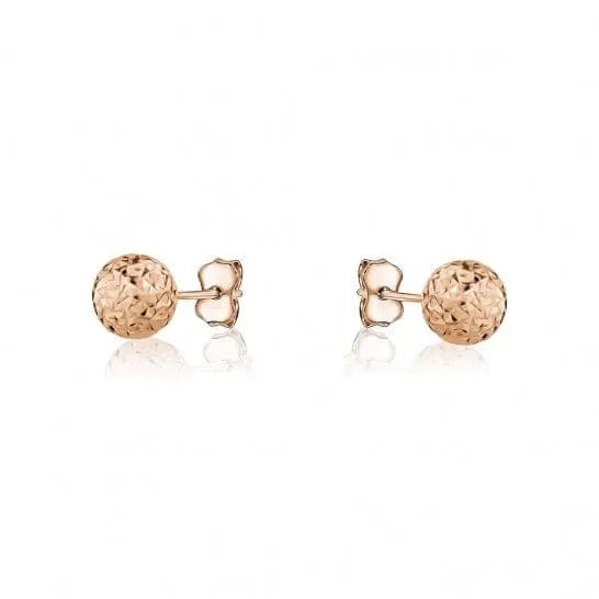 10k Gold Diamond Cut Ball Studs - Biggar Diamonds