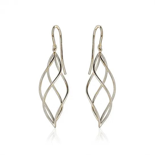 10k Gold Fancy Twist Dangle Earrings - Biggar Diamonds