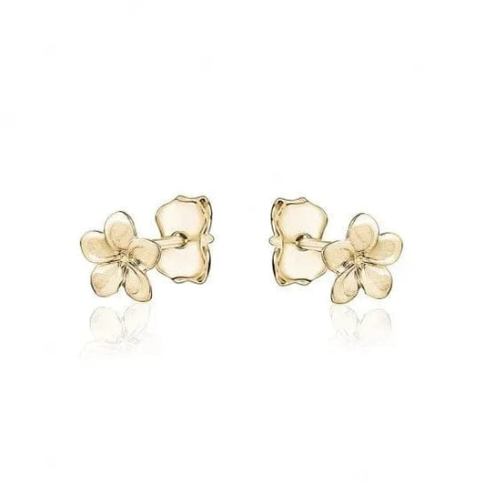 10k Gold Frangipani Studs - Biggar Diamonds