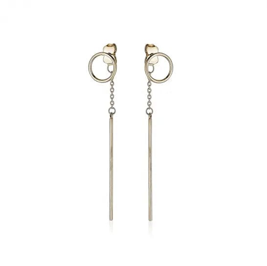 10k Gold Geometric Dangle Earrings - Biggar Diamonds