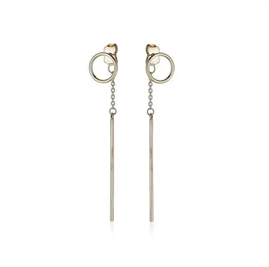 10k Gold Geometric Dangle Earrings - Biggar Diamonds