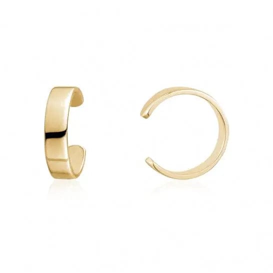 10k Gold High Polish Cuff Earrings - Biggar Diamonds