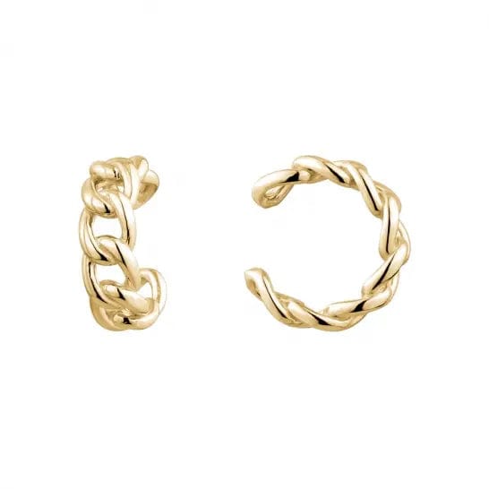 10k Gold Link Cuff Earrings - Biggar Diamonds