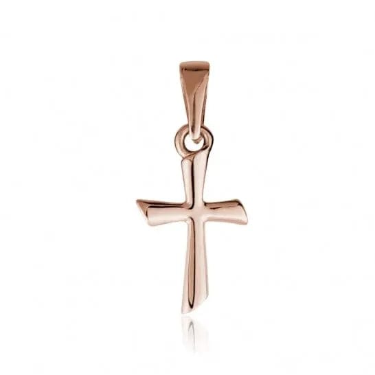 10k Gold Petite Cross Pendant - Biggar Diamonds