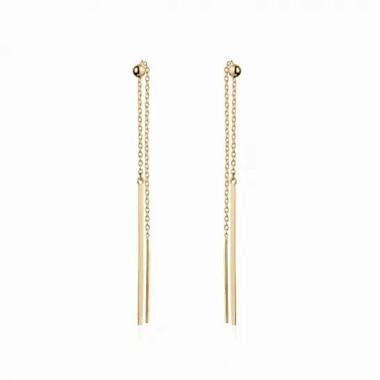 10k Gold Pull Through Earrings - Biggar Diamonds