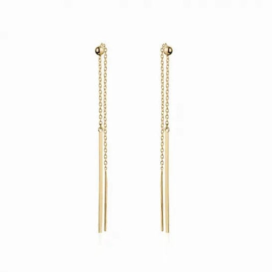 10k Gold Pull Through Earrings - Biggar Diamonds