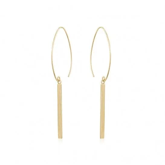 10k Gold Pull Through Earrings - Biggar Diamonds