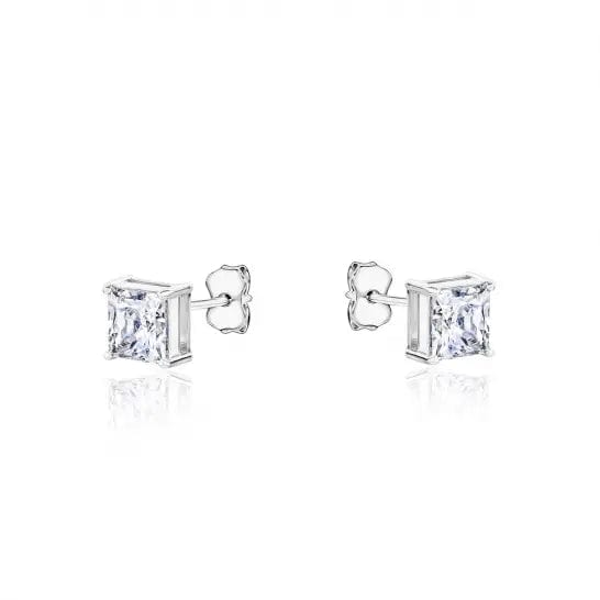 10k Gold Square CZ Studs - Biggar Diamonds