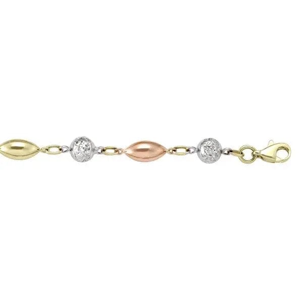 10k Tri Toned Fancy Hollow Gold Chain - Biggar Diamonds