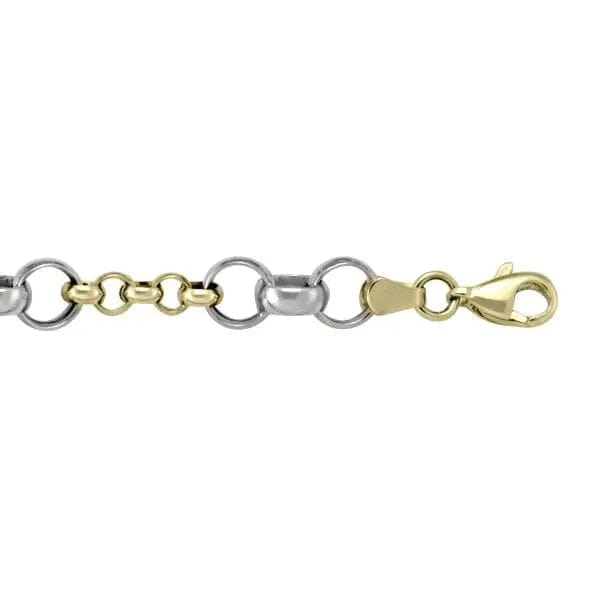 10k Two Toned Fancy Hollow Gold Chain - Biggar Diamonds