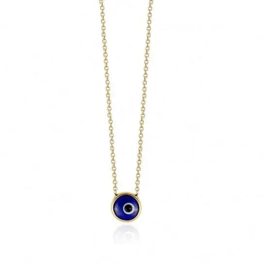 10k Yellow Gold Evil Eye Necklace - Biggar Diamonds