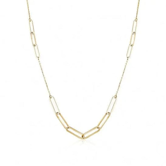 10k Yellow Gold Paperclip Necklace - Biggar Diamonds