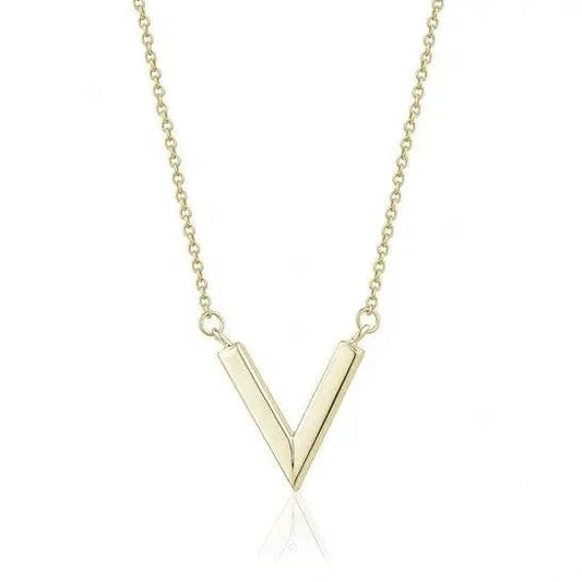 10k Yellow Gold "V" Necklace - Biggar Diamonds