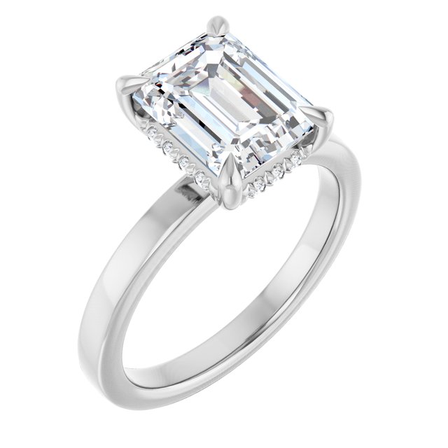 Hidden Halo Engagement Ring