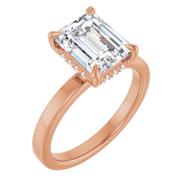 Hidden Halo Engagement Ring