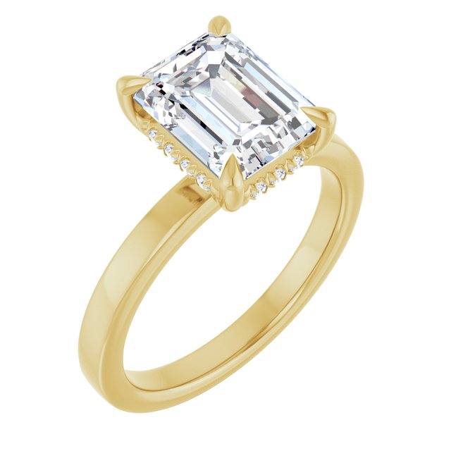 Hidden Halo Engagement Ring