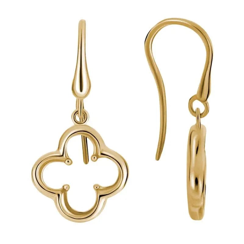 14k Gold Clover Dangle Earrings - Biggar Diamonds