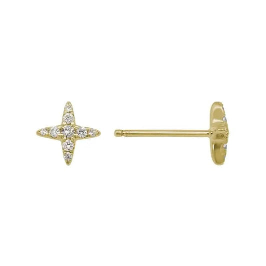 14k Gold Diamond Earring - Biggar Diamonds