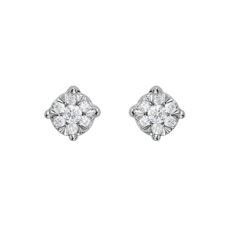 14k Gold Diamond Earring - Biggar Diamonds