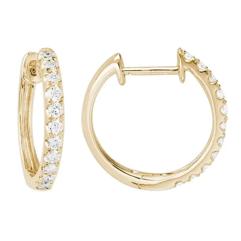 14k Gold Diamond Earring - Biggar Diamonds