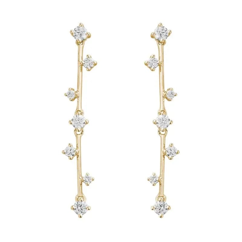 14k Gold Diamond Earring - Biggar Diamonds