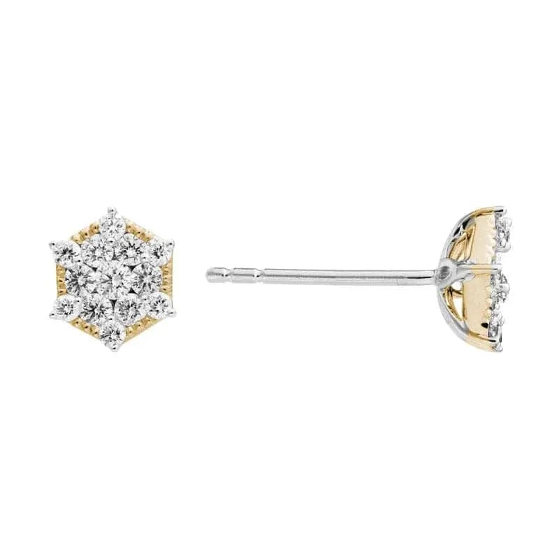 14k Gold Diamond Earring - Biggar Diamonds