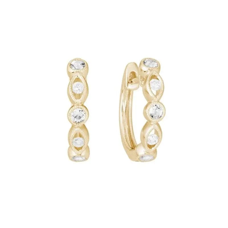 14k Gold Diamond Earring - Biggar Diamonds