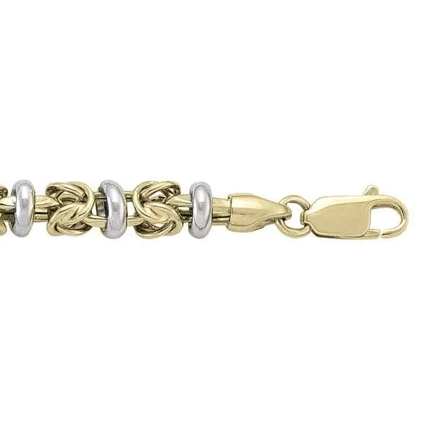 14k Two Toned Fancy Hollow Gold Chain - Biggar Diamonds