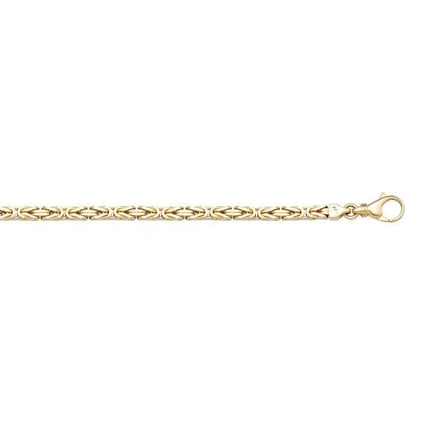 14k Yellow Gold Solid Byzantine Chain - Biggar Diamonds