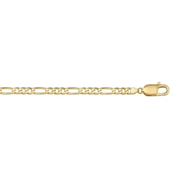 14k Yellow Gold Solid Figaro Chain - Biggar Diamonds