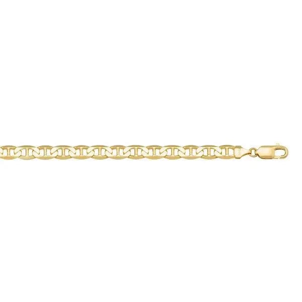 14k Yellow Gold Solid Flat Anchor Chain - Biggar Diamonds