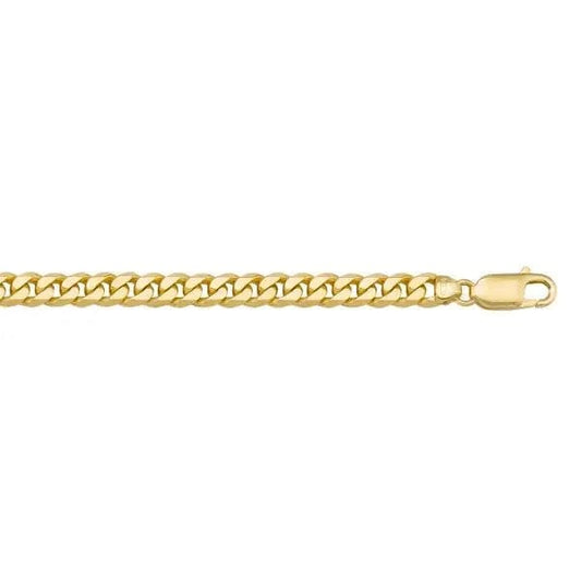 14k Yellow Gold Solid Flat Beveled Chain - Biggar Diamonds