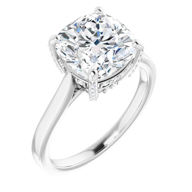 Hidden Halo Engagement Ring
