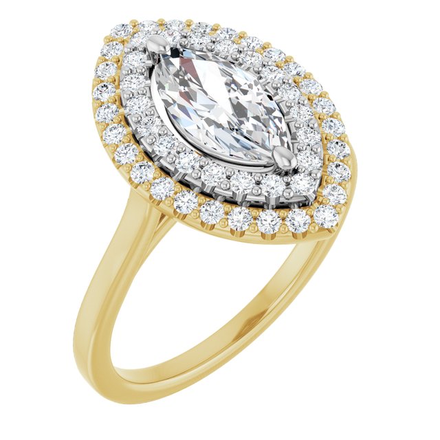 Double Halo Engagement Ring