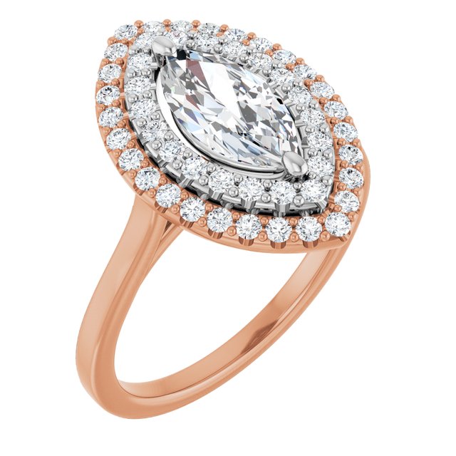 Double Halo Engagement Ring