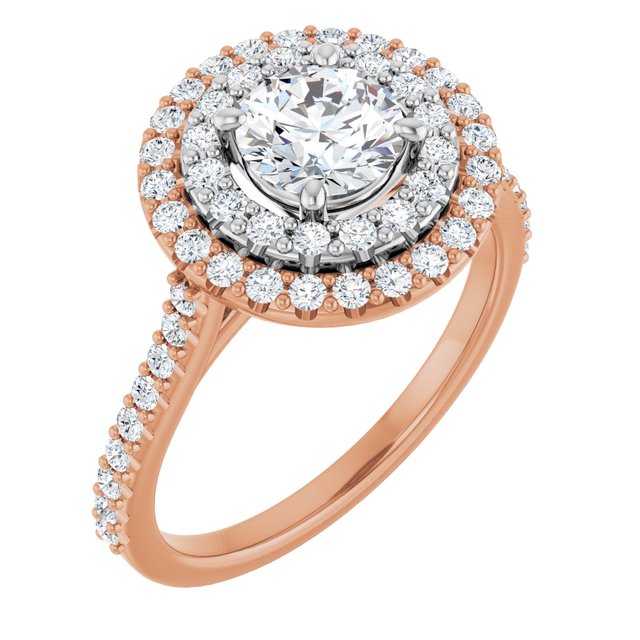 Double Halo Engagement Ring