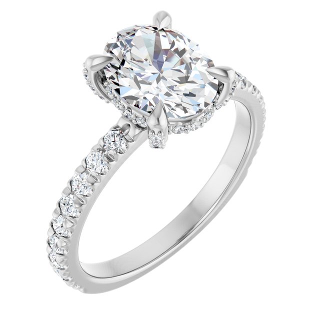 Hidden Halo Engagement Ring