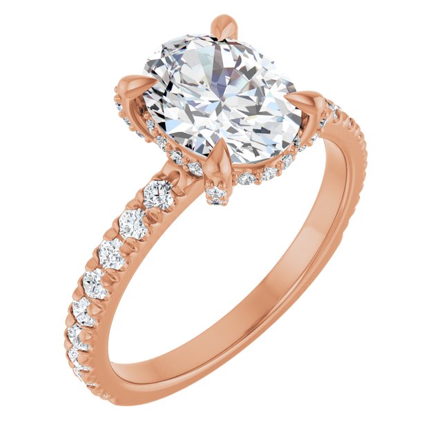Hidden Halo Engagement Ring
