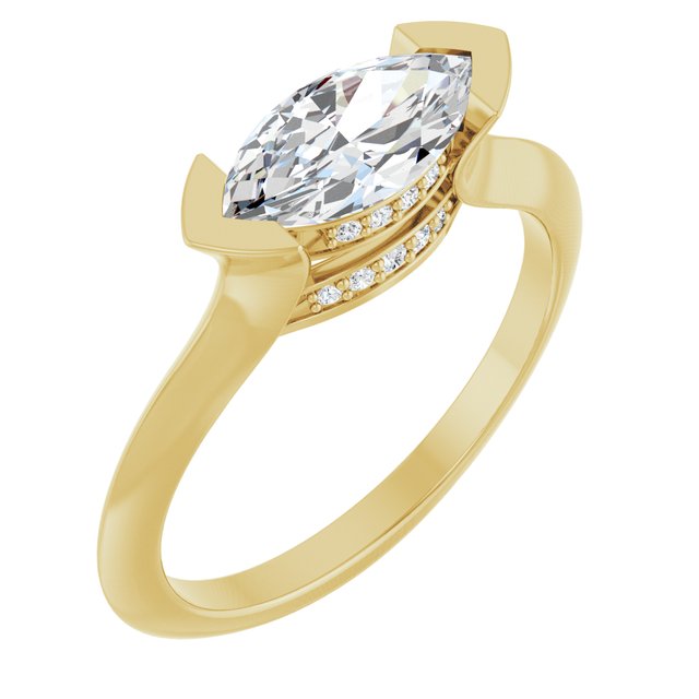 Hidden Halo Engagement Ring