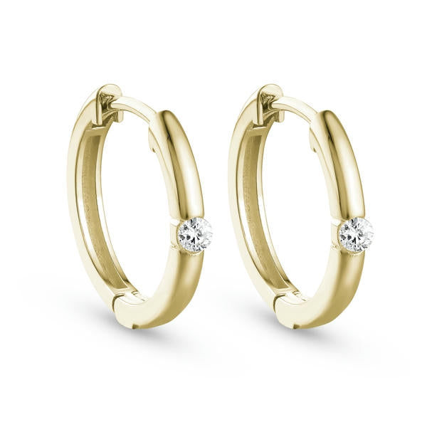 Tension Set Diamond Huggies