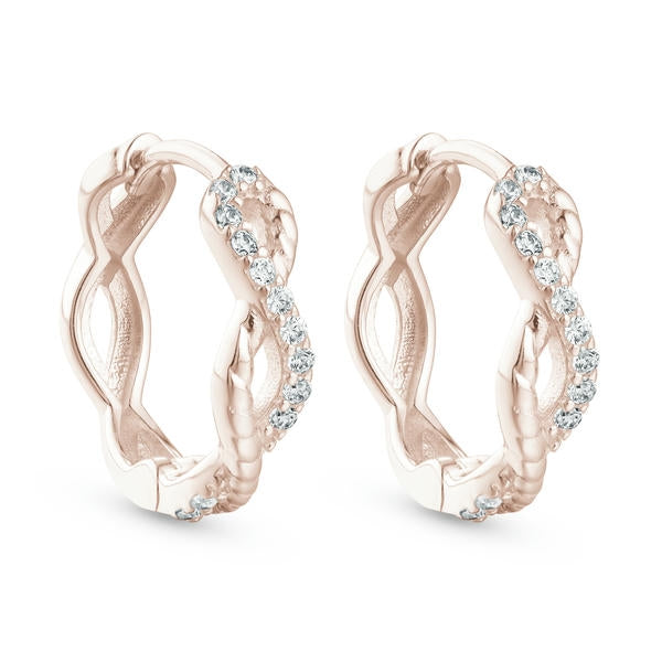 Twisted Diamond Huggies