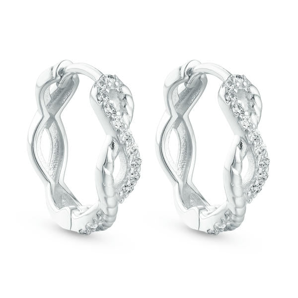 Twisted Diamond Huggies