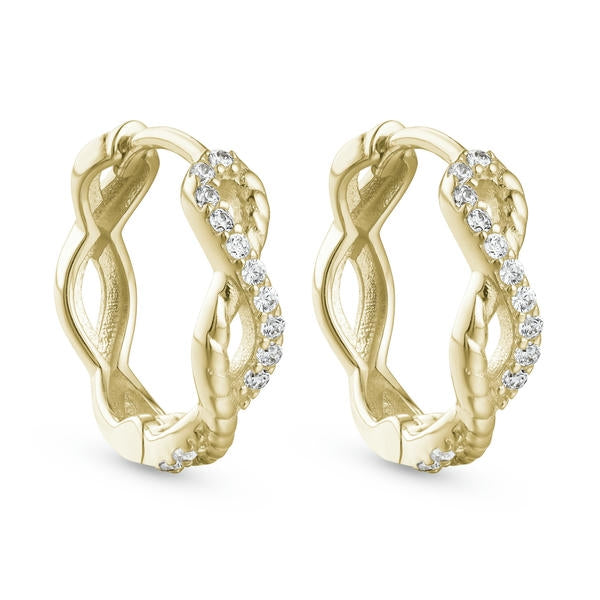 Twisted Diamond Huggies