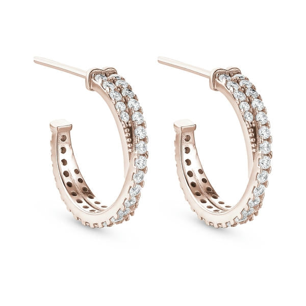 By-pass Diamond Hoop Stud