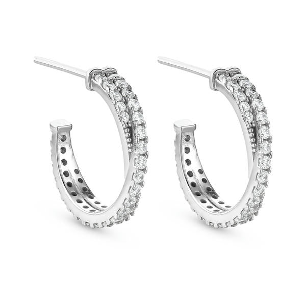 By-pass Diamond Hoop Stud