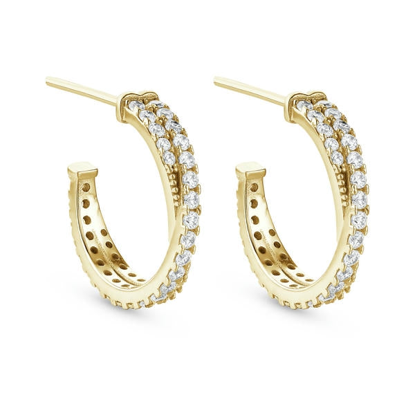 By-pass Diamond Hoop Stud