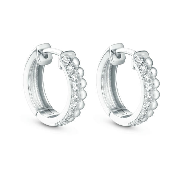 Milgrain + Diamond Huggies